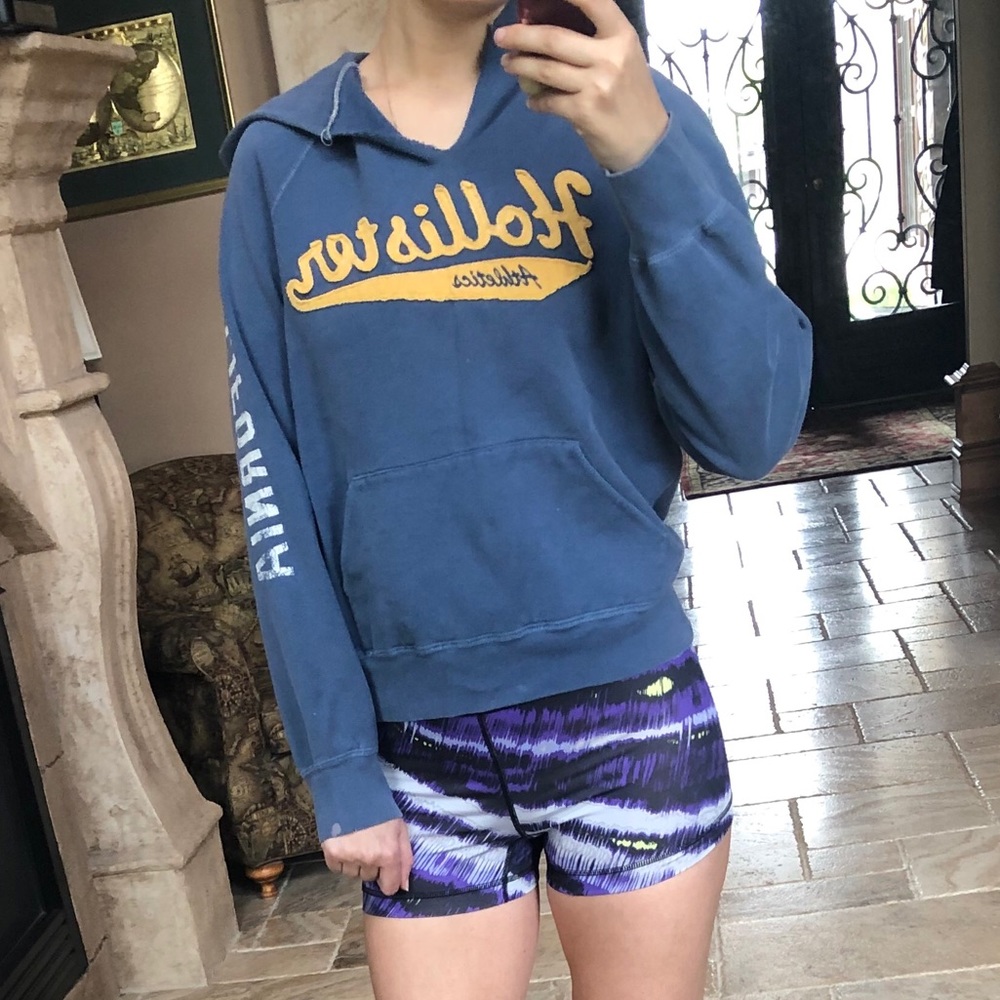 Hollister blue sweatshirt hoodie